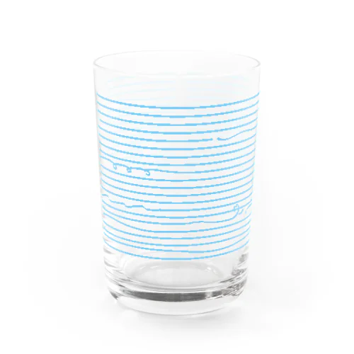 Blue Stripes Water Glass