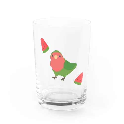 スイカコザクラインコ Water Glass
