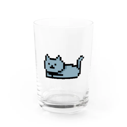 ドットにゃんこ　アオ Water Glass