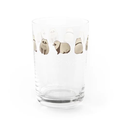 春夏秋冬たぬき Water Glass