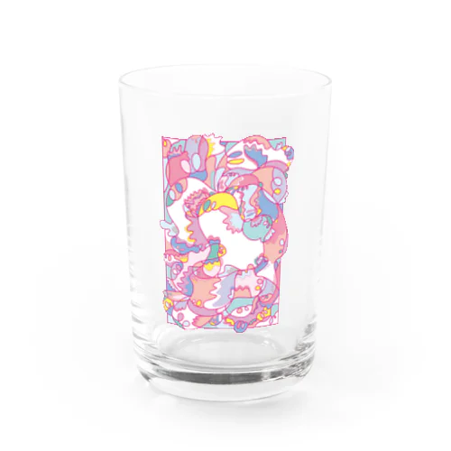 いろんなおばけたち（ゆめかわver） Water Glass