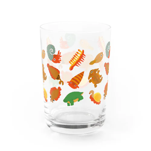 古生物柄のグラス Water Glass
