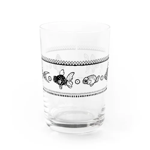 モノトーン金魚あわせ Water Glass