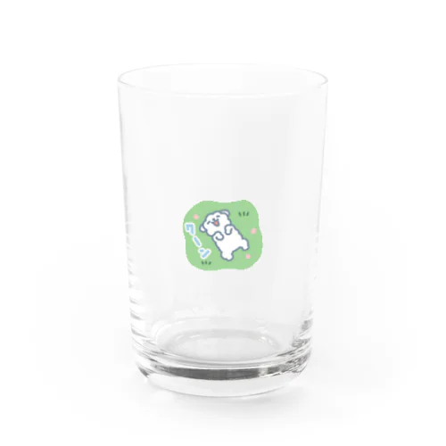 白くてポワポワな犬（クーン） Water Glass