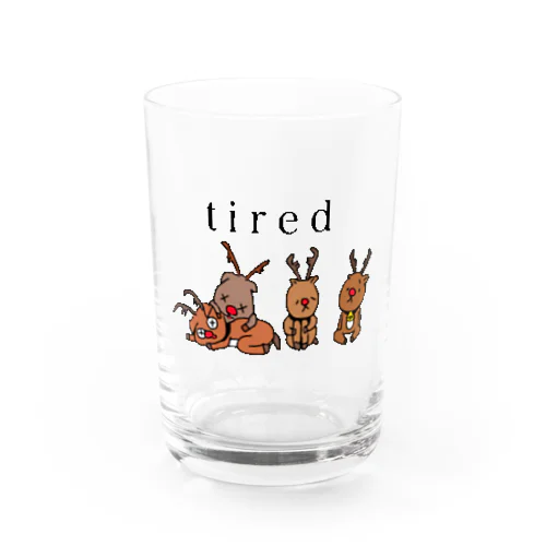 疲れたトナカイさんたち Water Glass