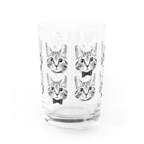 鳥さんが遊びにくるにゃ！ Water Glass