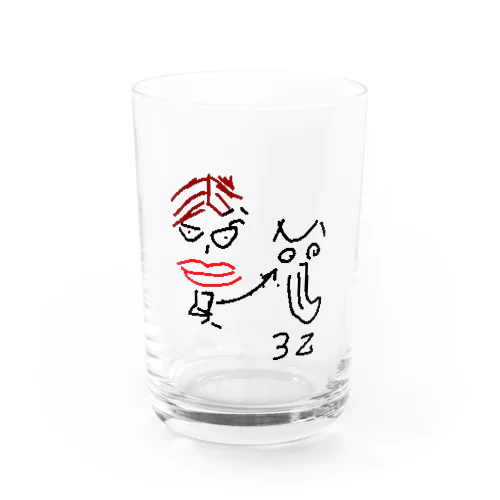 1万人記念！画伯のグラス Water Glass