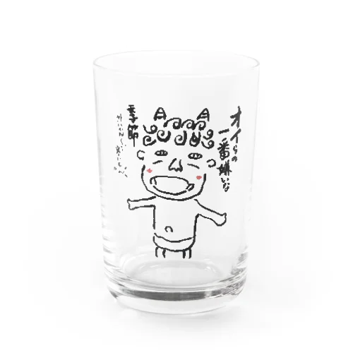 おにさん01 Water Glass
