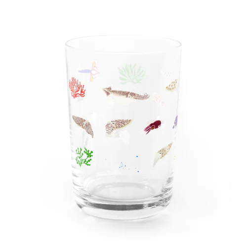 いかの群れ Water Glass