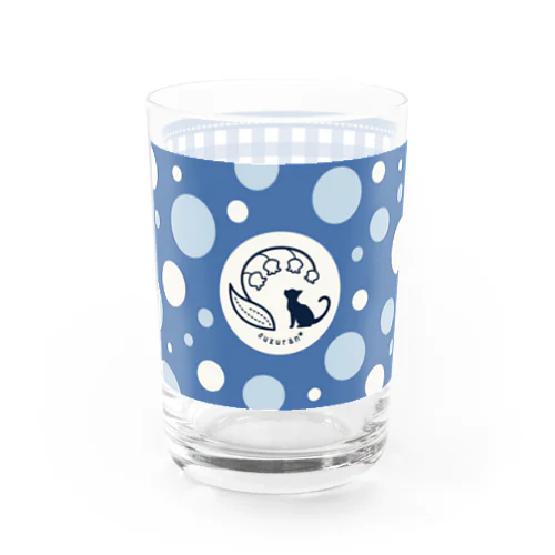 鈴蘭グラス（チェック×ドット） Water Glass
