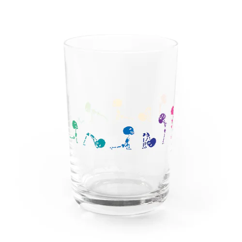 太陽礼拝ヨガガイコツ Water Glass