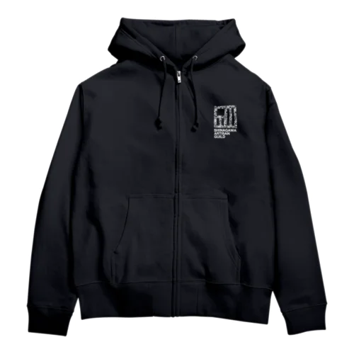 品川職人組（白） Zip Hoodie