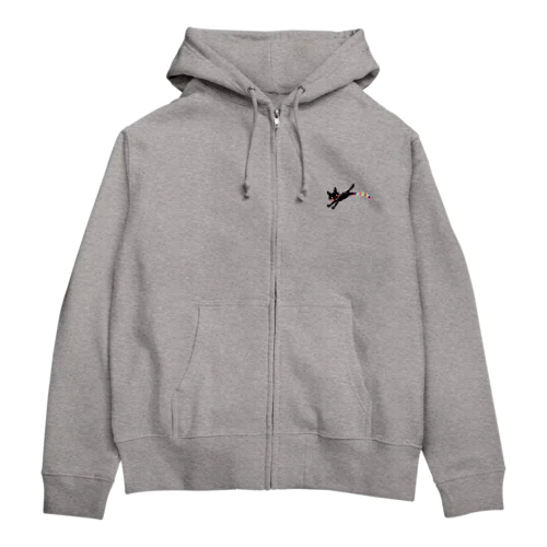 くつしたくろねこ Zip Hoodie