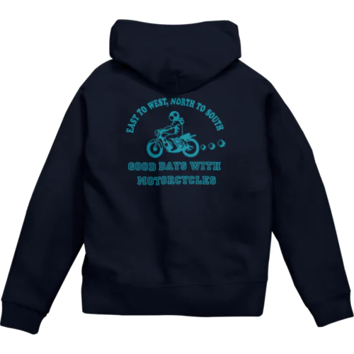 バイク日和 (ミント) Zip Hoodie
