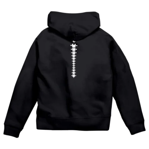 パズルピースの背骨 Zip Hoodie