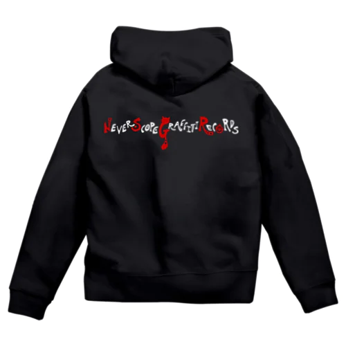 誰かの背中ジップパーカー【薄手】【裏表有】 Zip Hoodie
