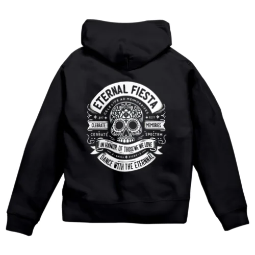 ディア・デ・ロス・ムエルトス【死者の日】モチーフグッズ Zip Hoodie