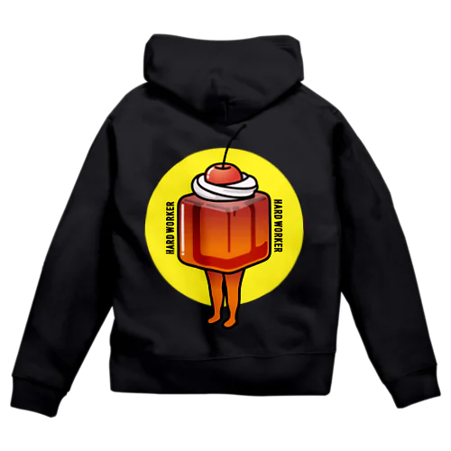 コーヒーゼリー（HARD WORKER） Zip Hoodie
