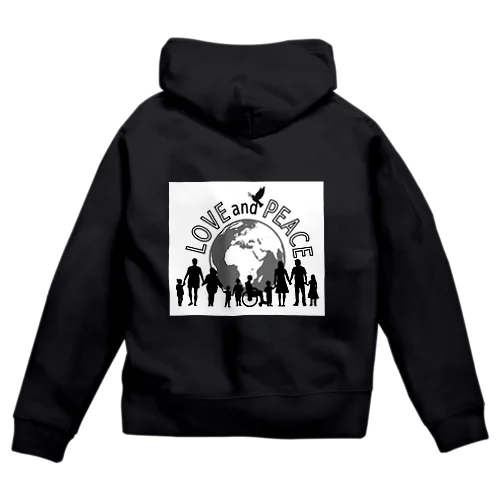 LOVE and PEACE Zip Hoodie