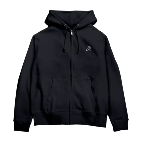 ふでまめ鳥獣戯画～お団子ウサギさん～ Zip Hoodie