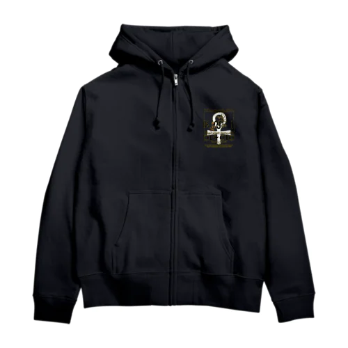 アンクを銜えた翼のある蛇-00 Zip Hoodie