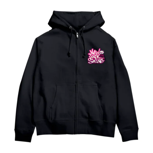 New Jack Swing pink Zip Hoodie