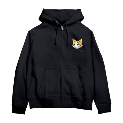 仙狸くんノーマル顔　猫 Zip Hoodie