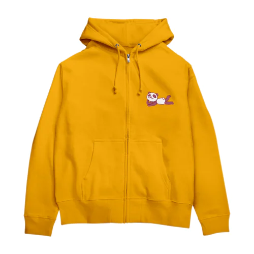 ピンクのパンダ Zip Hoodie