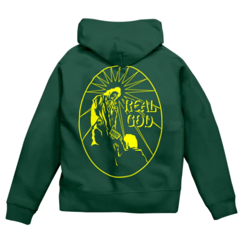 Real God1 h.t.(黄色) Zip Hoodie