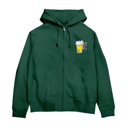 ビール Zip Hoodie