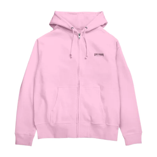 【黒ロゴ】ぐりーんれい Zip Hoodie