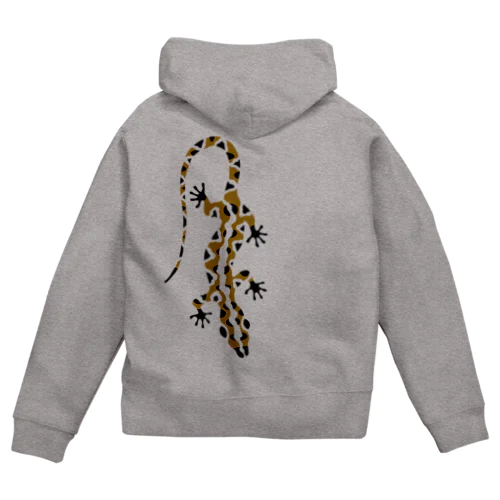 茶色のトカゲ Zip Hoodie