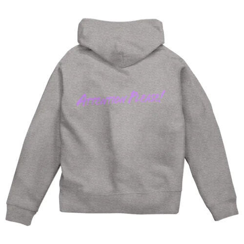 すみれ色ロゴ Zip Hoodie