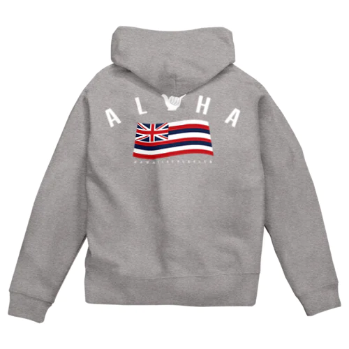 〔Back Print〕Aloha Flag Zip Hoodie
