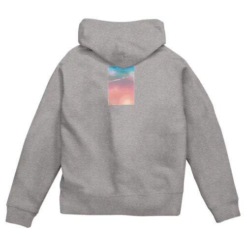 ピンクの夕方 Zip Hoodie