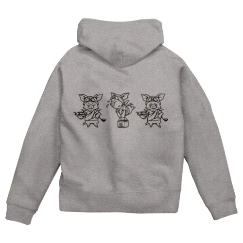 LOVE豚組 Zip Hoodie