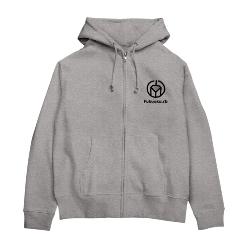 Fukuoka.rb（グレーロゴ） Zip Hoodie