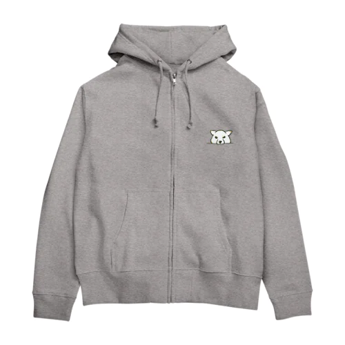 あごのせ柴（白柴） Zip Hoodie
