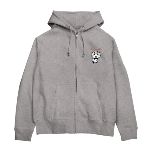 パンダinぱんだ(猫背) Zip Hoodie