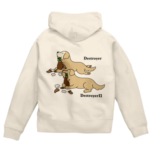 デストロイヤー（背面） Zip Hoodie