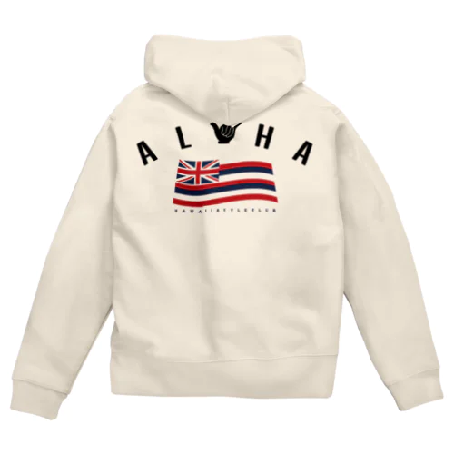 〔Back Print〕Aloha Flag Zip Hoodie
