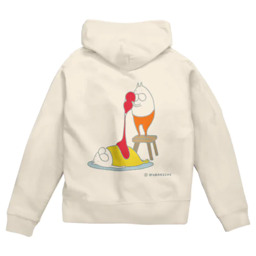 ねこタイツとオムライスごっこ Zip Hoodie