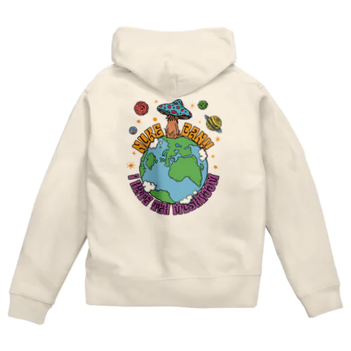 HATE MUSHROOM Zip Hoodie