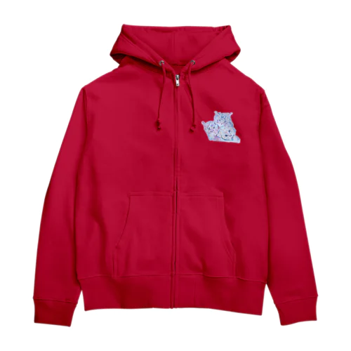 サビ猫Jayの水彩アート Zip Hoodie