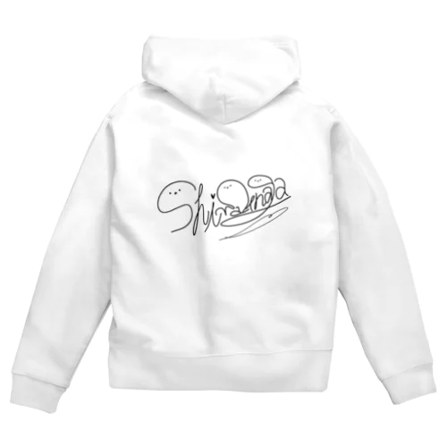背面シマエナガパーカーっ Zip Hoodie
