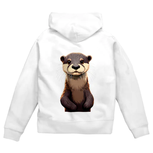 コツメカワウソ【セルフィー】 Zip Hoodie