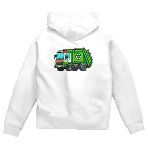 AIで描いたごみ収集車 Zip Hoodie