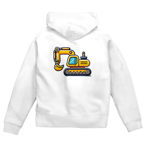 AIで描いたショベルカー Zip Hoodie
