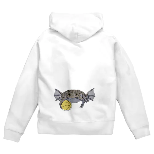 アフリカツメガエルバスケプレイヤー Zip Hoodie