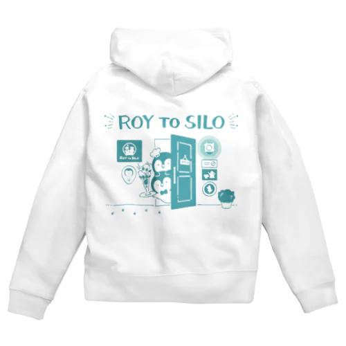 ロイトシロひょっこりペンギンさん。 Zip Hoodie